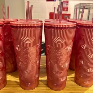 Starbucks Pink Pearl Mermaid Siren Scales Cold Cup Tumbler 24oz 2023 UnReleased